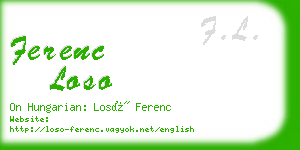 ferenc loso business card